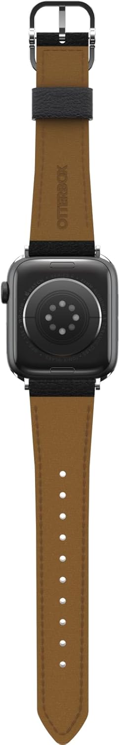 OtterBox Symmetry Cactus Leather Watch Band for Apple Watch Series 7/8/9 44/45/46mm NOIR ASH (Black) - Image 2