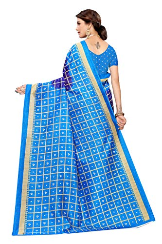 Image of Sidhidata Women's Printed Art Silk Saree With Blouse Piece (Free Size)