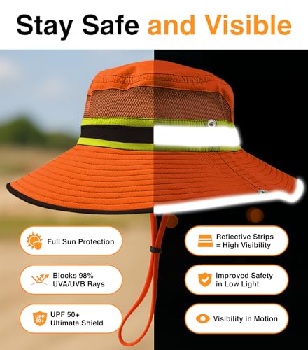 Image of GearTOP Safari Hat for Men Sun Hats for Women UV Protection UPF 50+ Fishing, Gardening, Hiking Hat (22-23 1 /2 inch)