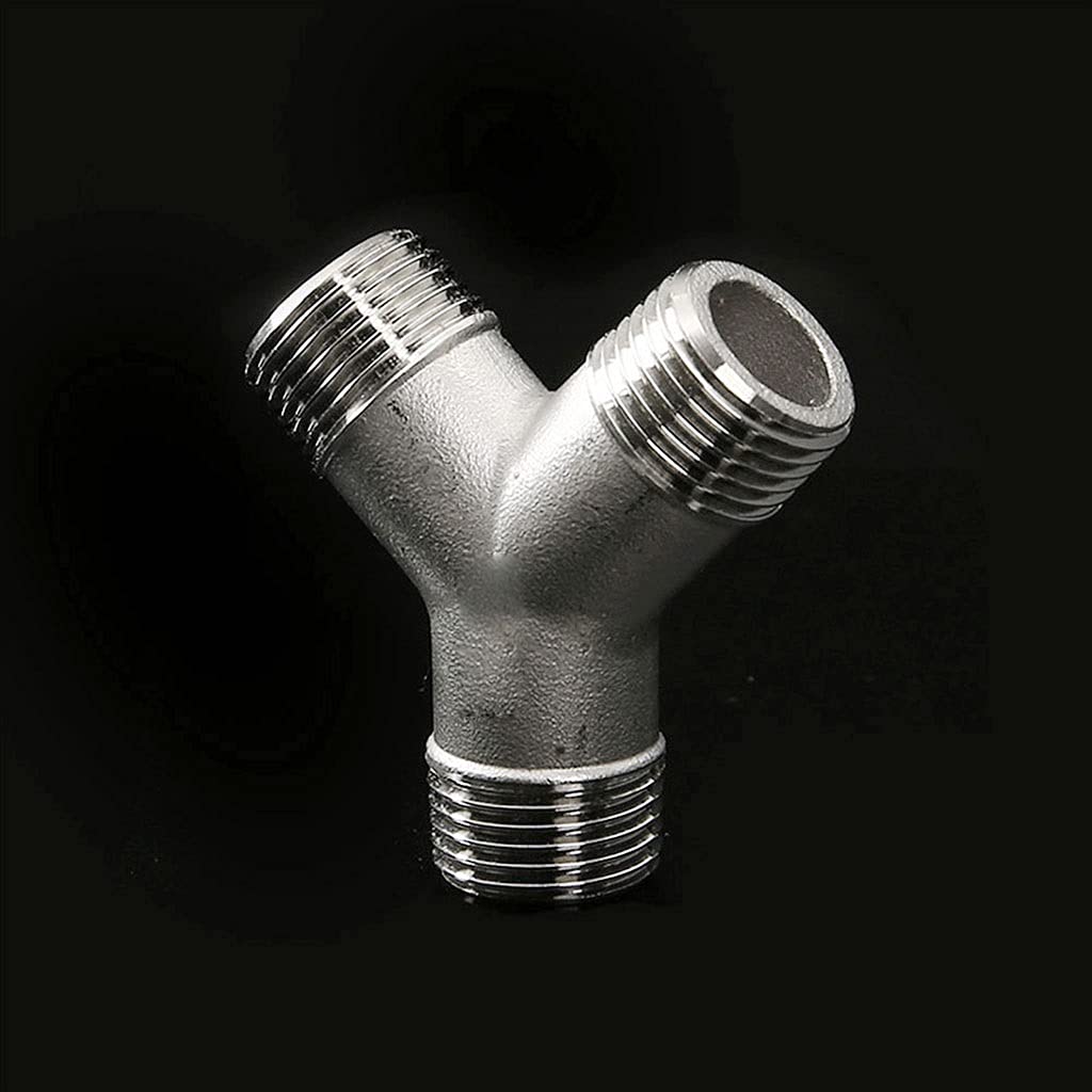 1 Pz 1/4 "3/8" 1/2 "3/4" 1 "BSPT Maschio Y Shape A 3 Vie Connettore, Accoppiatore Splicer Splitter 304 Acciaio Inox Acciaio Acciaio Raccordo Giardino Domestico (Size : 2")