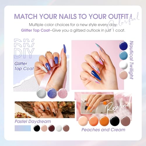 ROSALIND Esmaltes Semipermanentes Para Uñas, 42 Piezas Marrón Rojo Naranja Morado Gris Azul Verde Colores Esmaltes Semipermanente, UV/LED Pintauñas Semipermanentes Otoñales Invernales Regalo - imagen 5
