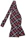 Retreez Tartan Plaid Check Styles Woven Microfiber Self Tie Bow Tie