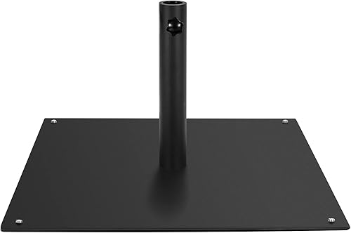 HAPPYGRILL Base de sombrilla de patio de 20 pulgadas, soporte cuadrado de 35 libras para sombrilla de mercado al aire libre con 4 almohadillas