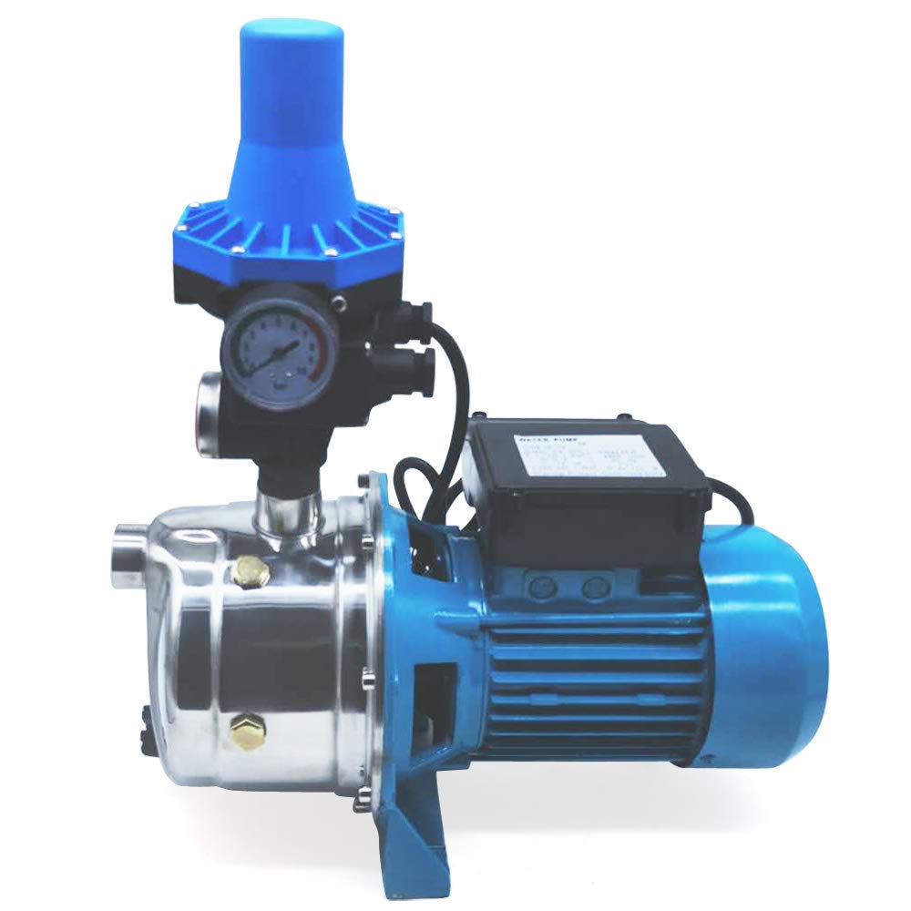 Pompe d'irrigation de jardin, pompe à eau en acier inoxydable, 5 bar, hauteur de refoulement de 45 m, pour l'approvisionnement en eau domestique