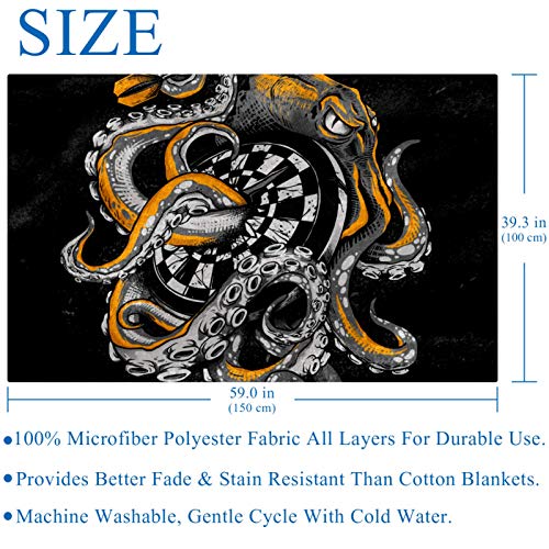 Cible de fléchettes couverture chaude Octopus lit bébé et enfant douce 150x100