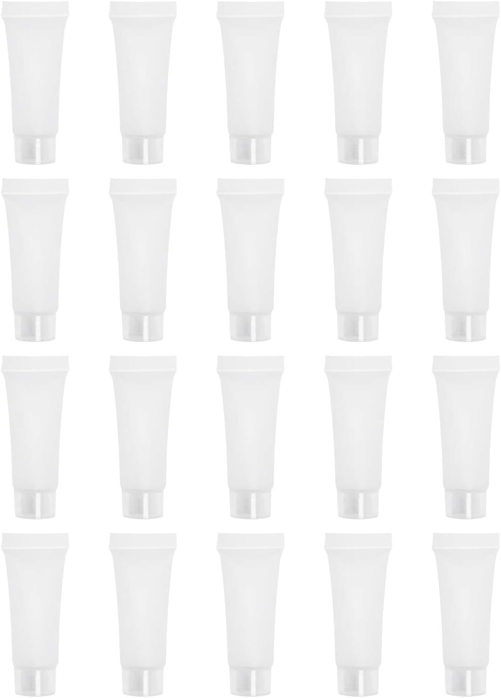 Shapenty 20PCS Empty Plastic Squeeze Tubes Bottles Portable Clear