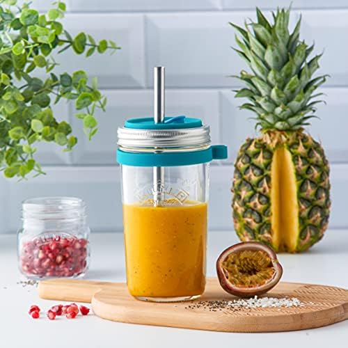 Kilner Glass Smoothie Making Set with Reusable Stainless Steel Straw