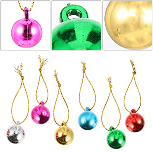 Amosfun 100 peças de contas de plástico natalino DIY árvore de Natal Garland lâmpadas de contas de N