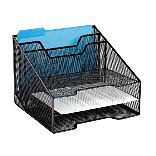 Rolodex Mesh Collection Stacking Sorter, 5-Section, Combination Sorter, Standard Packaging