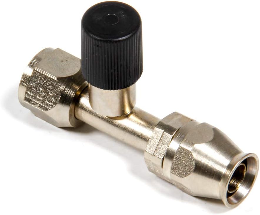 Aeroquip FCE1813 Nickel-Plated Steel -08AN A/C Straight Female O-Ring Pilot with Service Port