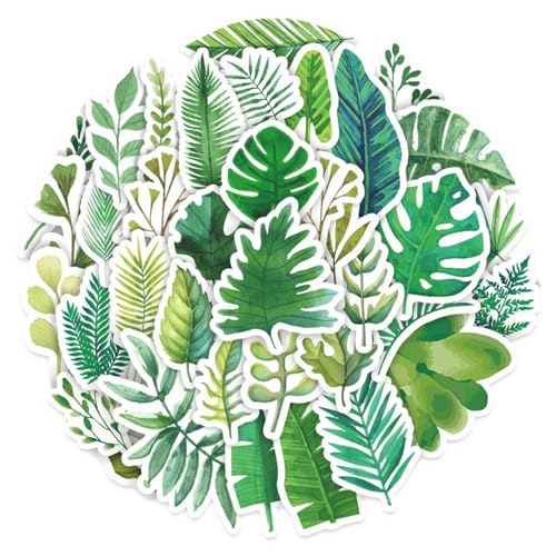 Lot De 46 Vert Plantes Décoration Autocollant, Scrapbooking Autocollant,Petite Taille Plante Naturelle Autocollant,Autocollants Adhésifs,Pour Scrapbooking,...