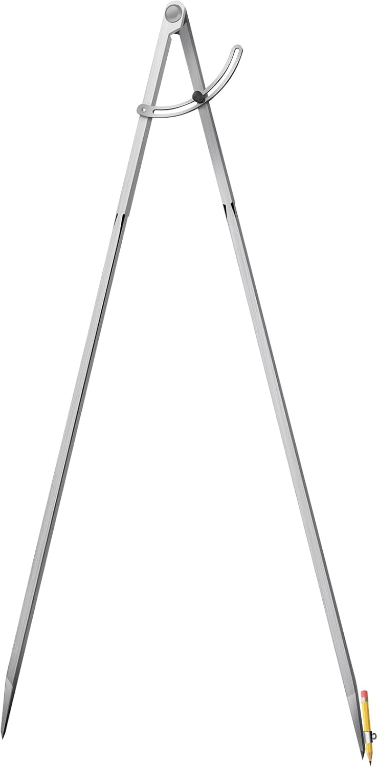 Photo 1 of Compass for Geometry, 40 inch Compass for Woodworking, Precision Woodworking Compass with Wing Divider and Pencil Holder, Large Compass for Geometry, Drafting, Drawing Compass (40inch)
