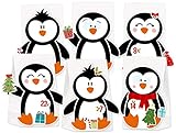 KuschelICH Adventskalender zum Befüllen Pinguin - mit Stickern zum Gestalten und selber Basteln - wiederverwendbar (Pinguin)