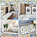 Sliner Blue 2 Pcs Lemon Kitchen Mats Lemon Kitchen Rugs for Floor Washable Soft Non Slip Carpet for Bathroom Sink Laundry Decor, 17