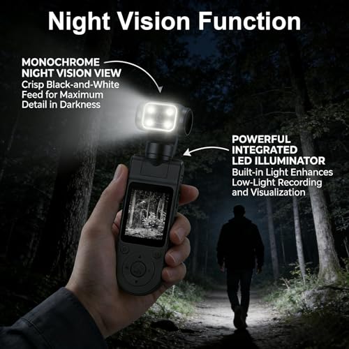 Image of 1080P Handheld Vlog Camera Portable Pocket Action Camera with Rotatable Lens, Mini Body Cam with Audio and Video Recording for Outdoor Sports, Cycling, Travel Vlogging Gimbal Camera