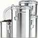 Anchor Hocking Round Stainless Steel Canister Set with Clear Acrylic Lid and Locking Clamp, 4-Piece Set - 24954