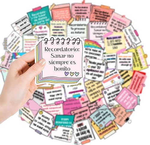 1step2dream Calcomanías de amor propio, calcomanías motivacionales para tablero de visión, afirmaciones positivas para botellas de agua, portátiles, diarios y planificadores