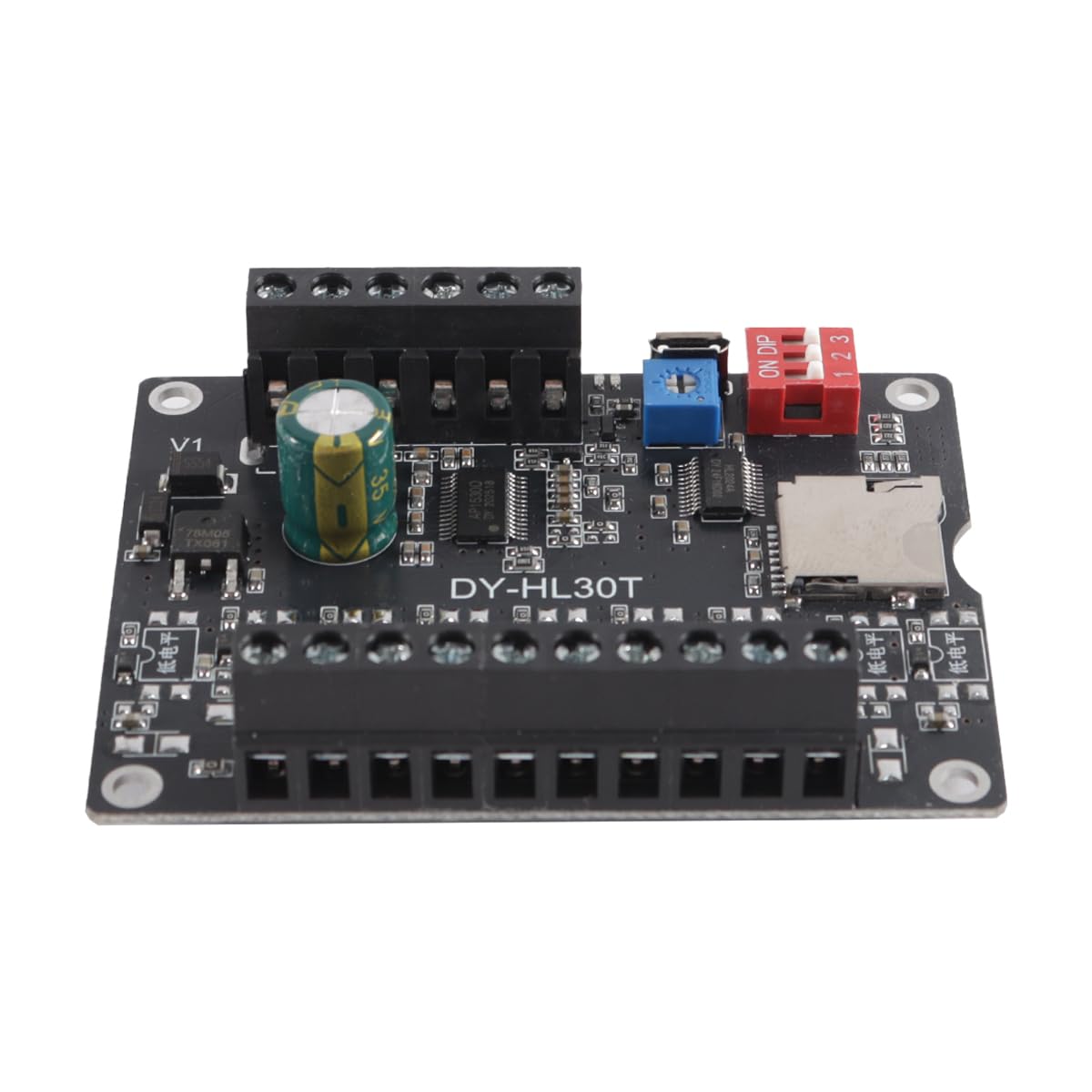 Modulo di riproduzione vocale MP3 DY-L30T da 30 W – Lettore musicale a 9 trigger con scheda amplificatore di potenza, scheda Max 32 G