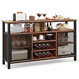 Construit avec solidité : Fait d'un cadre en métal robuste, le buffet de cuisine offre une grande robustesse et une forte capacité de poids. De plus, 2 kits anti-basculement fixent solidement l'armoire au mur pour améliorer la stabilité et la sécurité.