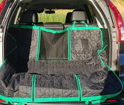 Miniatura 9 de ARGA - Protector impermeable para asiento de automóvil para perro, incluye cinturón de seguridad para cachorros, bolsa de mano, acceso a la consola,