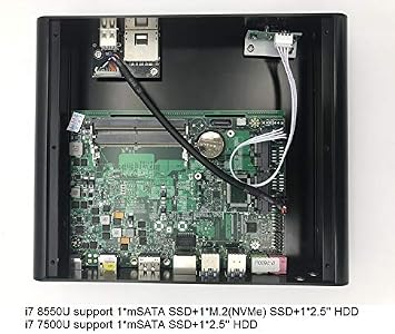 8th Generation mini Core Kaby Lake R i7 8565U Mini PC Industrial Barebone Small Desktop PC Fanless PC PC 8G 120G With Rich IO: HDMI DP Dual DDR4 USB3.0 Aluminum Case 4K Display