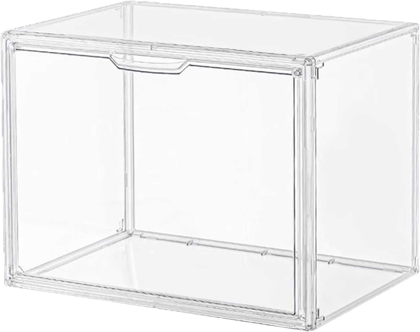 Clear Stackable Plastic Storage Bins w/Magnetic Lid - Display Cases