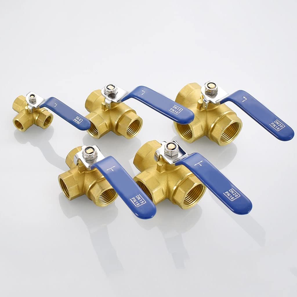 Valvola a Sfera Pipe t Port, valvola deviatrice PE Valvola a Sfera a Tre Vie, deviatori Doccia, 1/4" 3/8" 1/2" 3/4" 1" BSP Filettatura Femmina T-Port Adattatore connettore valvola a Sfera in Ottone a