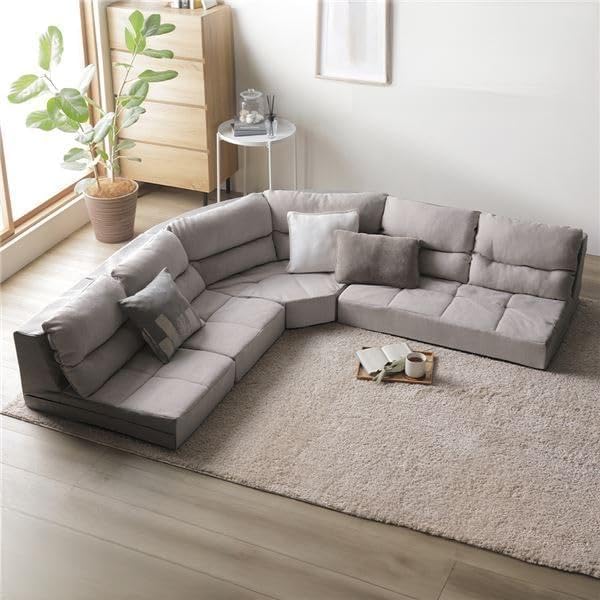 グレーのファブリックコーナーソファ セール グレー コーナーソファ