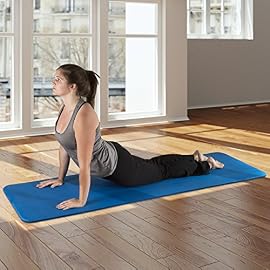 Extra Thick Yoga Mat Collection – Non Slip Comfort Foam, Durable Exercise Mat For Fitness, Pilates and Workout With Carrying Strap By Wakeman Fitness