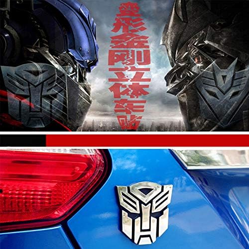 Amazon トランスフォーマー エンブレム オートボット ディセプティコン ロゴ カーステッカー クロムメッキ 強力粘着 オートロボット エンブレム 車 バイク