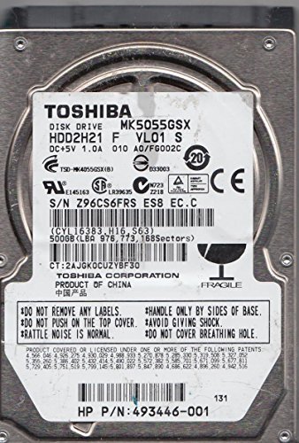 MK5055GSX A0/FG002C HDD2H21 F VL01 S Toshiba 500GB SATA 2.5 Hard Drive [並行輸入品] Amazon | MK5055GSX, A0/FG002C, HDD2H21 F VL01 S, Toshiba