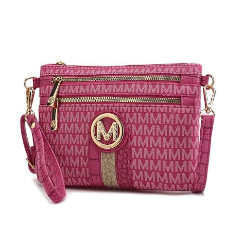 Image of MKF Collection Crossbody Bag for Women, American Flag Shoulder Bag, Vegan Leather Wristlet Bag Handbag Purse by Mia K