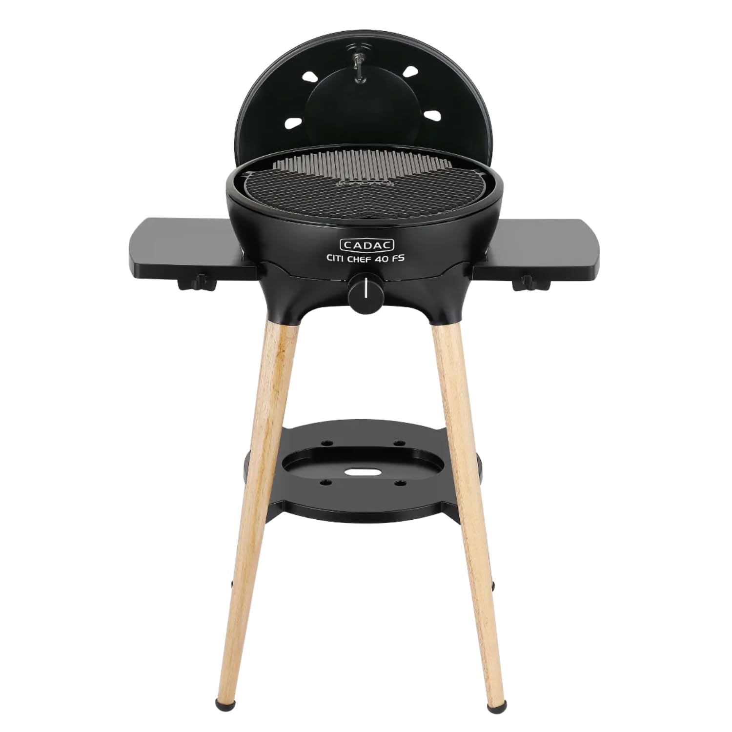 Home>it CADAC Barbecue à gaz Citi Chef avec grille en aluminium antiadhésive et thermomètre intégré dans le couvercle - Noir