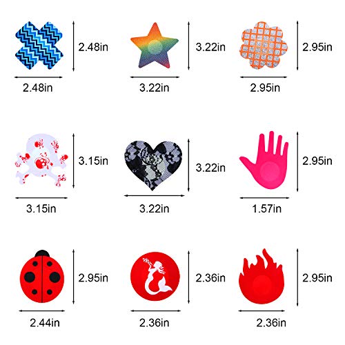 Syhood 60 Pairs Women Pasties Disposable Nipple Cover Stickers Adhesive Breast Pasty2