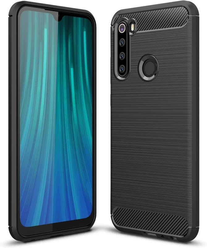 Image of Hybrid Carbon Fiber Back Case for Mi Redmi Note 8 (Black)
