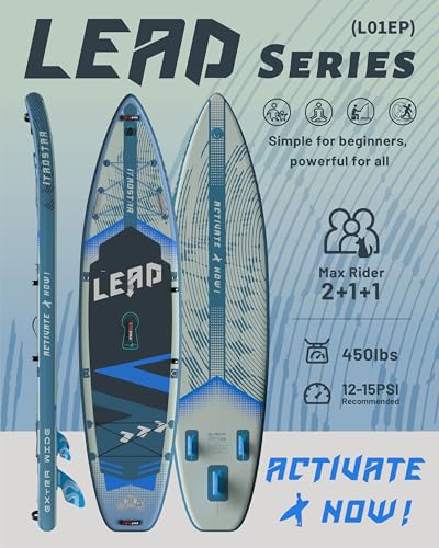 Image of iTAOSTAR Lead 12' x 35 inch /11' x 33 inch Stand Up Paddle Board, Inflatable SUP Board with 5 Fins Stable Design fo Youth, All Skill Levels, Lakes, Oceans