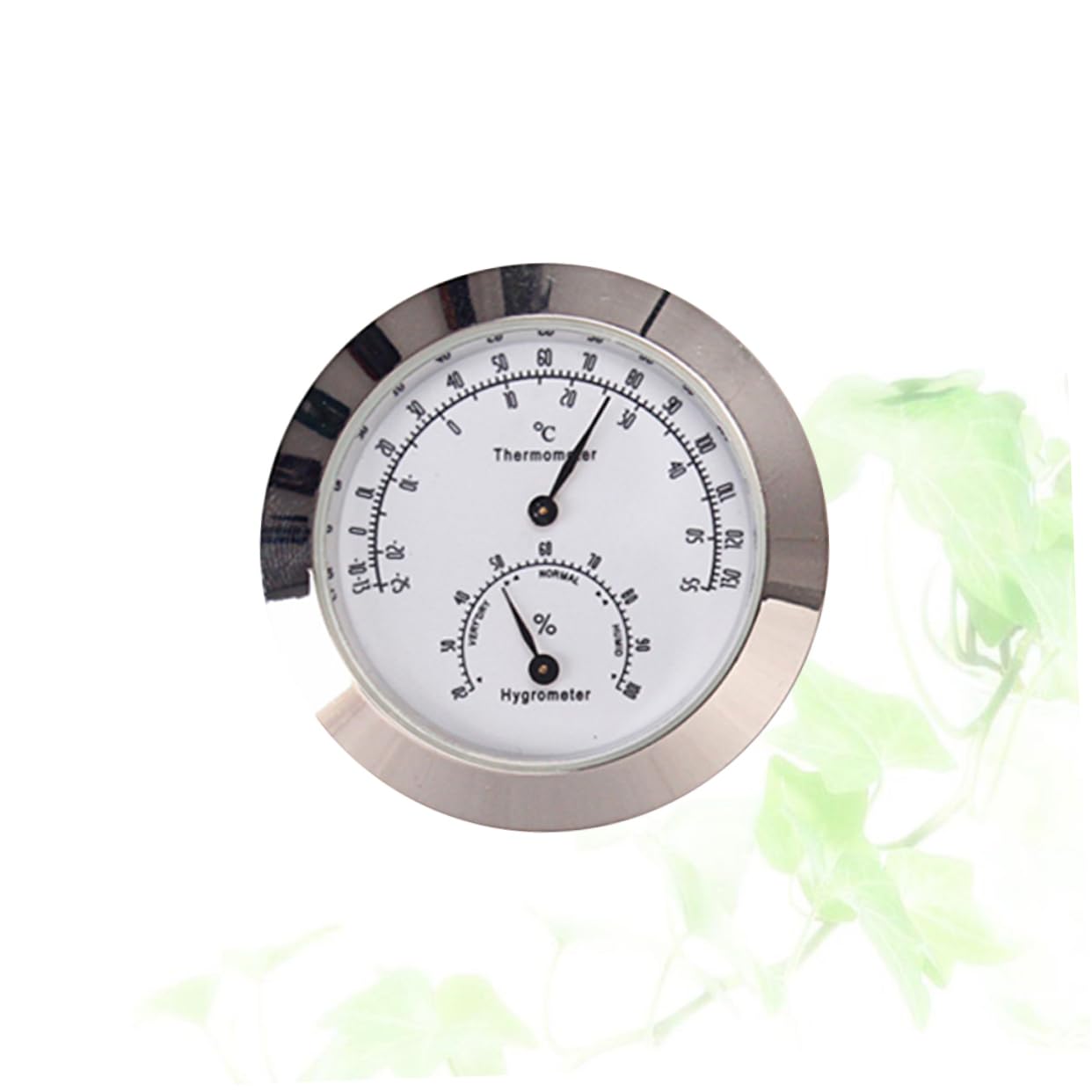 Gogogmee Fiddle Humidity Temperature Gauge Round Thermohygrometer for Guitar Case Fahrenheit Centigrade Portable Tool