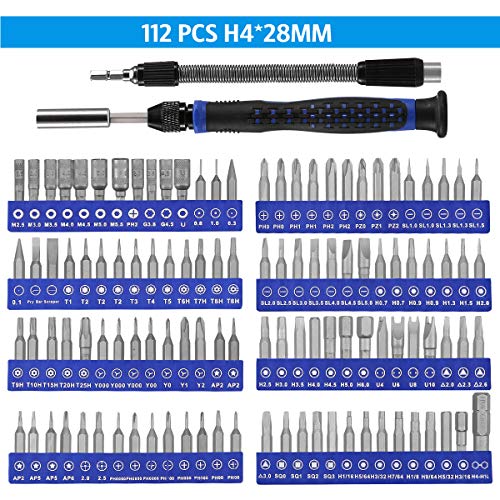 ORIA Jogo de chaves de fenda de precisão (novo) 172 em 1 com 112 bits e 44 bits de 1/4 polegadas, ki