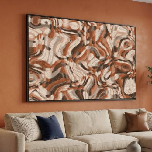 Toile abstraite vintage et art mural rétro pour réchauffer le mur - 2