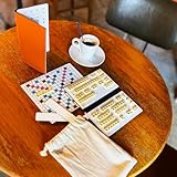 LA BOUTIQUE DU SCRABBLEUR Mini Scrabble Magnétique Duplicate   Jeu de Société Compact avec Lettres et Plaquettes de tirage   Format Voyage   Version Française (Orange)