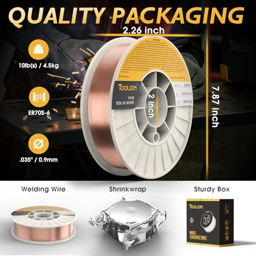 Image of TOOLIOM ER70S-6 0.035 inch Mild Steel MIG Welding Wire 10LB