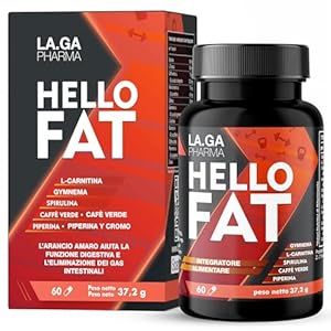 Brucia Grassi Potenti Veloci. Drenante forte Dimagrante con Garcinia, L-Tirosina, Spirulina e Piperina. Termogenico 60 capsule keto per dimagrire. Accelera il Metabolismo, favorisce la Perdita Peso.