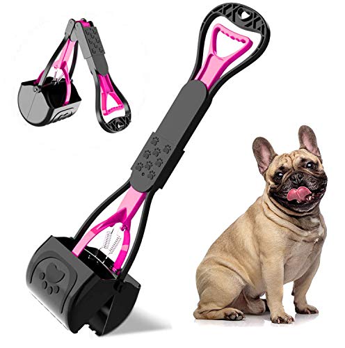 Fordable Pet Pooper Scooper, nicht zerbrechlicher langer Griff für Hunde und Katzen, hochfestes Material, haltbare Feder, leicht für Rasen, Schmutz, Gras, Kies