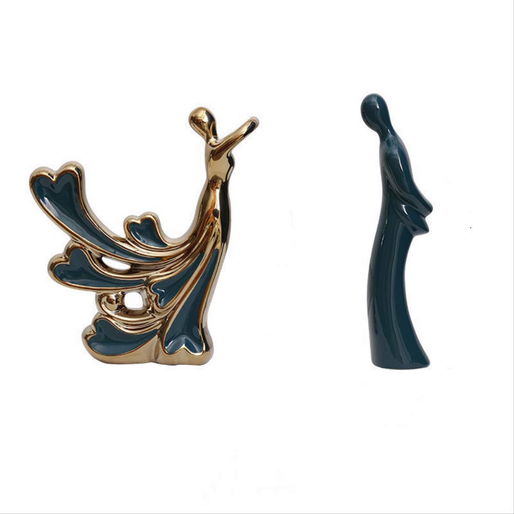 Koliyn Statue Skulptur Figur Wohnkultur Akzente, Keramik Paar Skulptur Liebe Kuss Paar Statue Schlafzimmer Weinschrank High-End Hochzeitsgeschenke Neuheit Geschenk