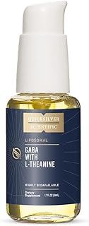 Quicksilver Scientific Liposomal GABA with L Theanine - Calm, Stress Response & Brain Support - Bioavailable GABA Supplement with L Theanine 100mg (1.7oz/50ml)