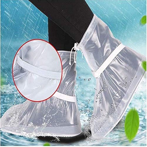 Waterproof Silicone Shoe Covers for Men, Women & Kids - Reusable, Anti-Slip Rain & Snow Boot Gaiters - Washable Waterproof Footwear Protection (Color: B)