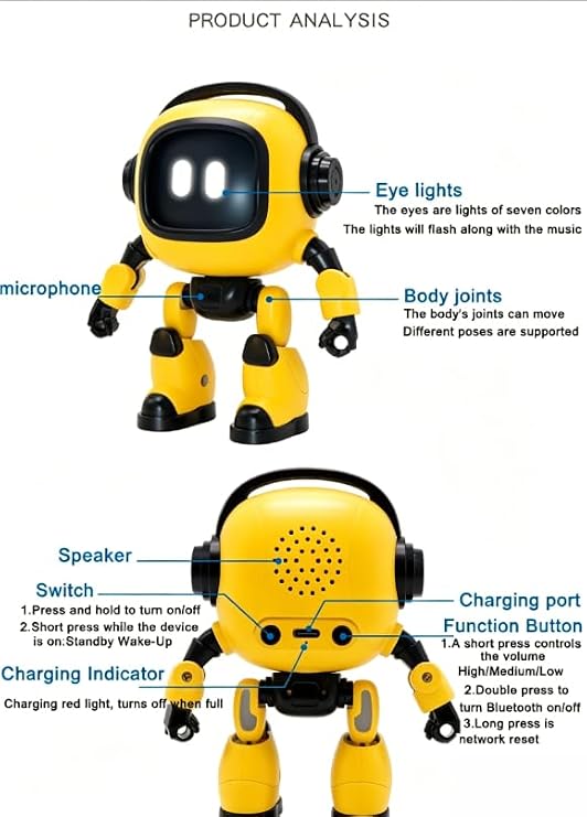 AI Desktop Robot Humanoid Emo Robot for Office Desk, Interactive AI Companion, Robot Pet for Adults, Long Distance Relationship Robot.