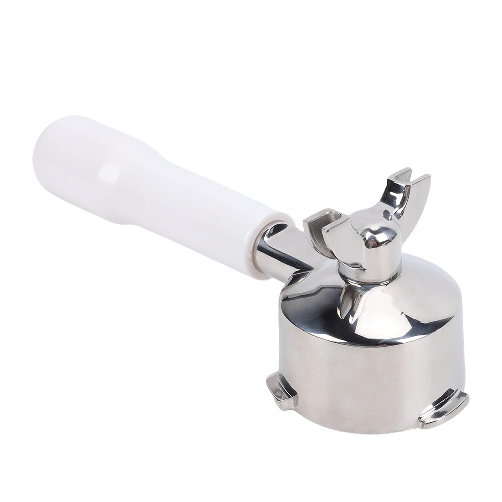 Portafiltro de café de 51 Mm, 3 Orejas Universal con Cesta de Acero Inoxidable para Cafeteras Barsetto Donlim Derlla ACA (WHITE)