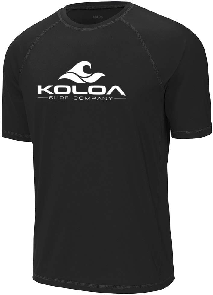 Koloa Surf Mens Classic Wave Logo UPF 50 Rashguard Tees in Sizes XS-4XL