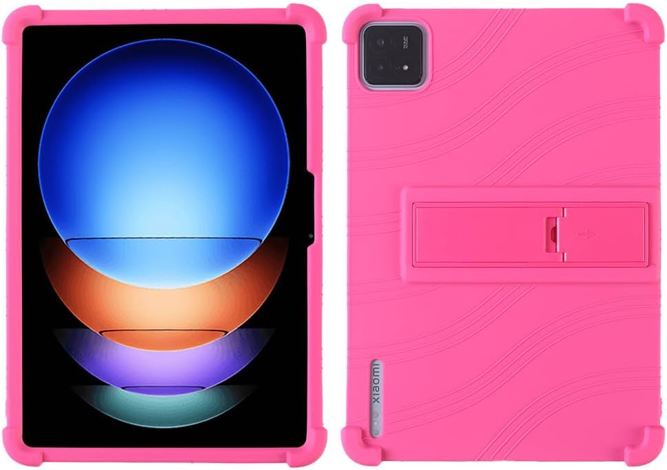 Compatible with Case for Xiaomi pad 6s pro 12.4 inch Tablet, Full Coverage Ultra Slim Adjustable Stand Silicone Shockproof Lightweight Protective Cover Case (Blue)